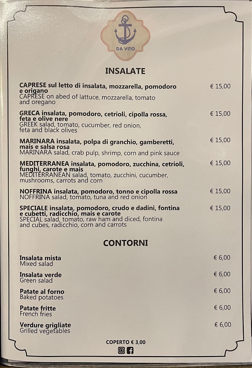 Menu Ristorante Da Vito-2