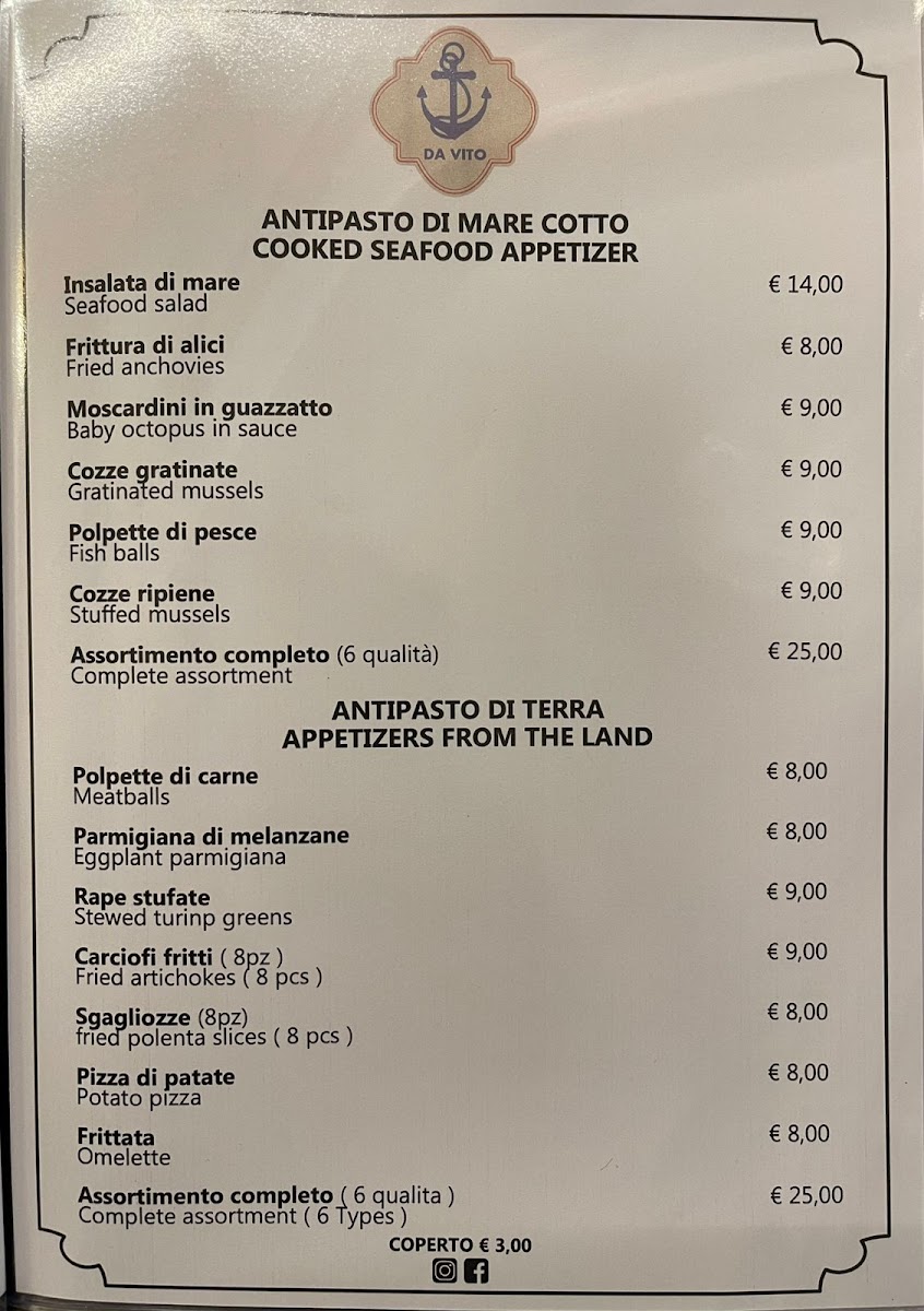 Menu Ristorante Da Vito-5